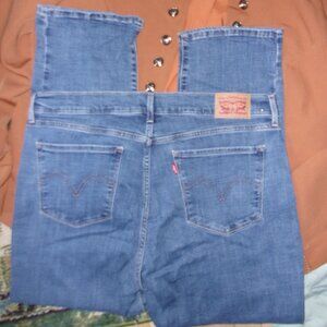Levis   size 32 x 28 blue denim jeans womens pants stretch classic straight